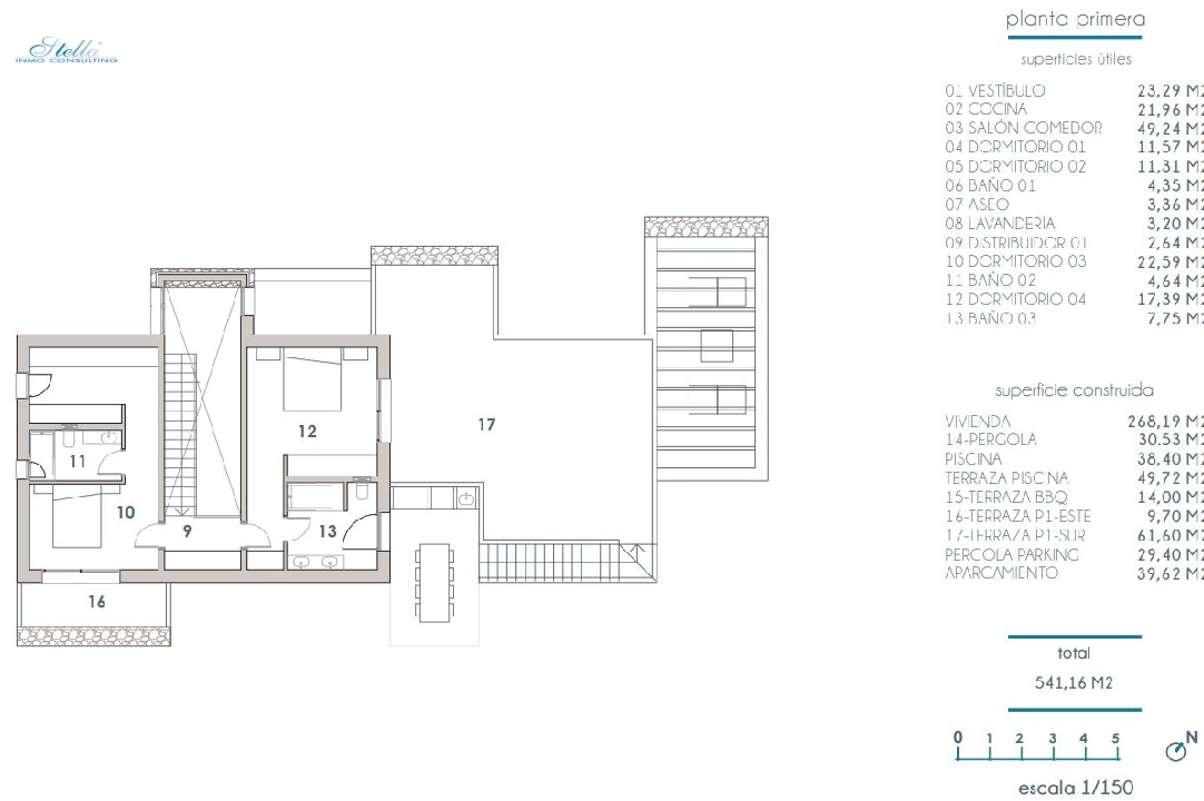 villa en Moraira en venta, superficie 268 m², aire acondicionado, parcela 800 m², 4 dormitorios, 3 banos, piscina, ref.: BI-MT.H-793-13