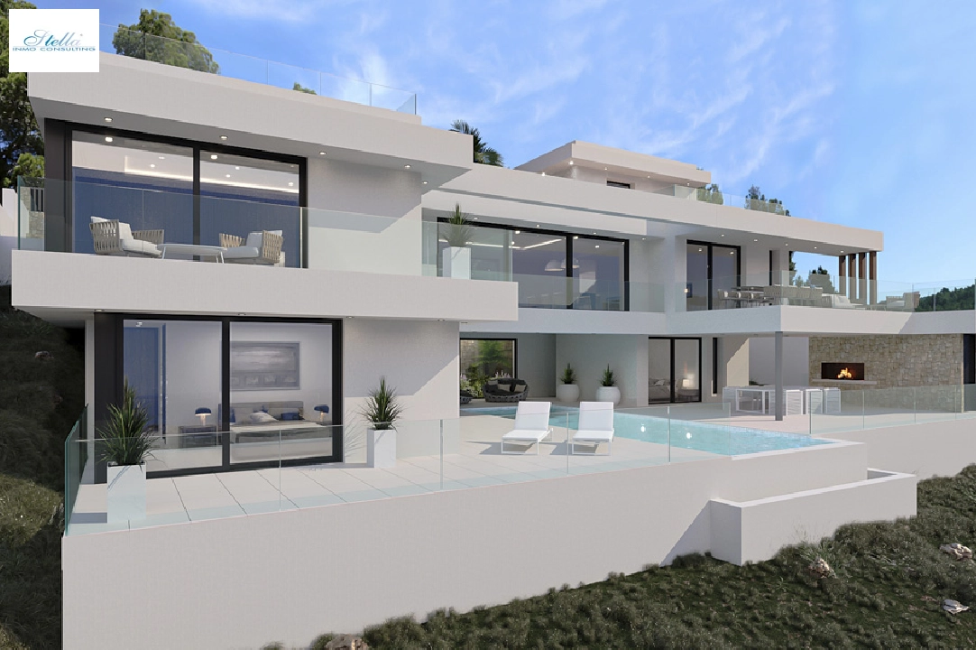 villa en Calpe(Partida Empedrola) en venta, superficie 453 m², aire acondicionado, parcela 1013 m², 4 dormitorios, 5 banos, ref.: BP-4308CAL-1