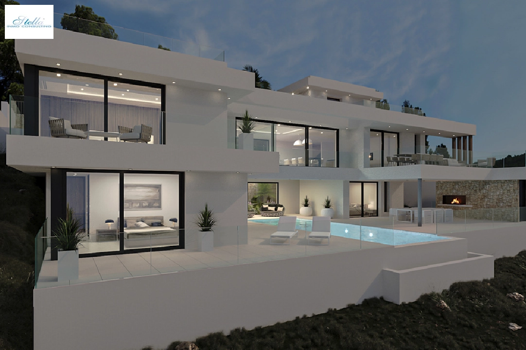 villa en Calpe(Partida Empedrola) en venta, superficie 453 m², aire acondicionado, parcela 1013 m², 4 dormitorios, 5 banos, ref.: BP-4308CAL-3