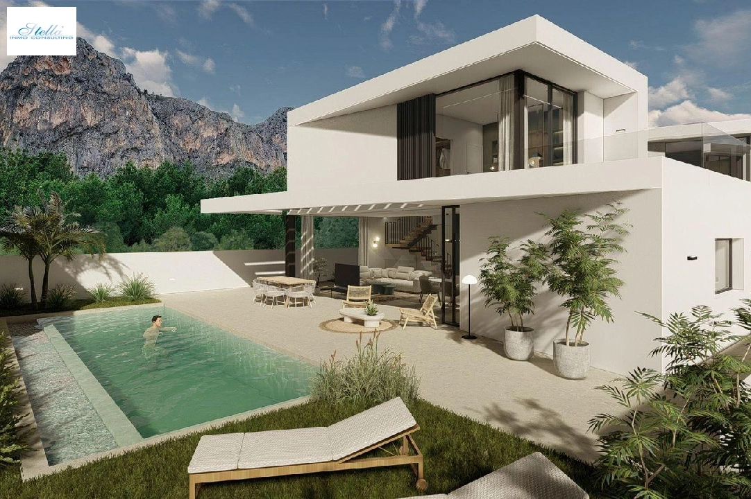 villa en Polop(Polop) en venta, superficie 307 m², aire acondicionado, parcela 380 m², 3 dormitorios, 3 banos, piscina, ref.: AM-1233DA-3700-2