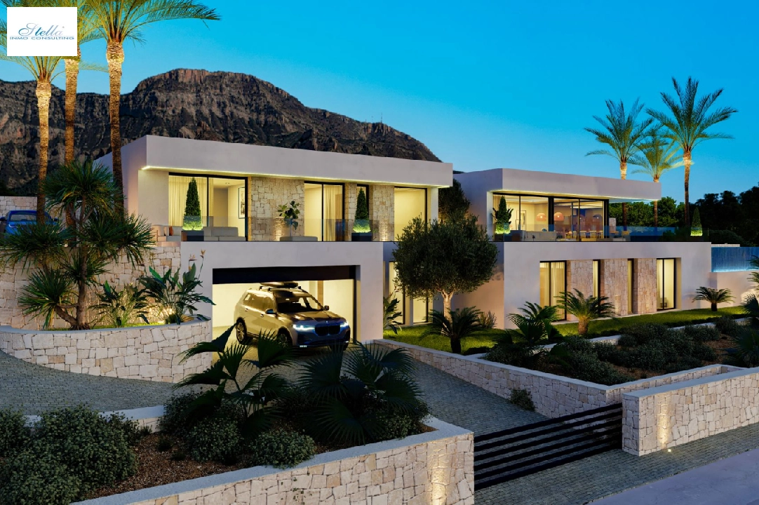 villa en Denia(San Juan) en venta, superficie 322 m², ano de construccion 2026, + calefaccion central, aire acondicionado, parcela 1600 m², 4 dormitorios, 4 banos, piscina, ref.: AS-0524-15