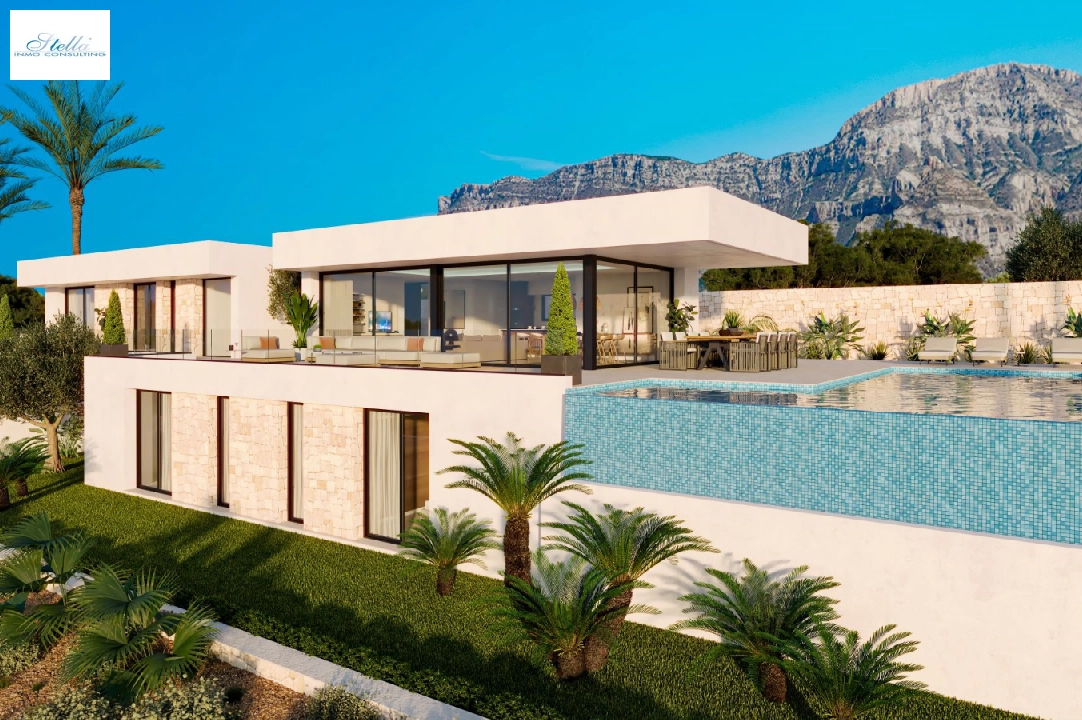 villa en Denia(San Juan) en venta, superficie 322 m², ano de construccion 2026, + calefaccion central, aire acondicionado, parcela 1600 m², 4 dormitorios, 4 banos, piscina, ref.: AS-0524-3