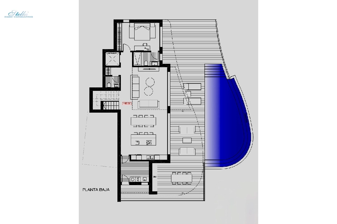 villa en Moraira(La Sabatera) en venta, superficie 185 m², aire acondicionado, parcela 801 m², 4 dormitorios, 4 banos, piscina, ref.: CA-H-1786-AMB-18