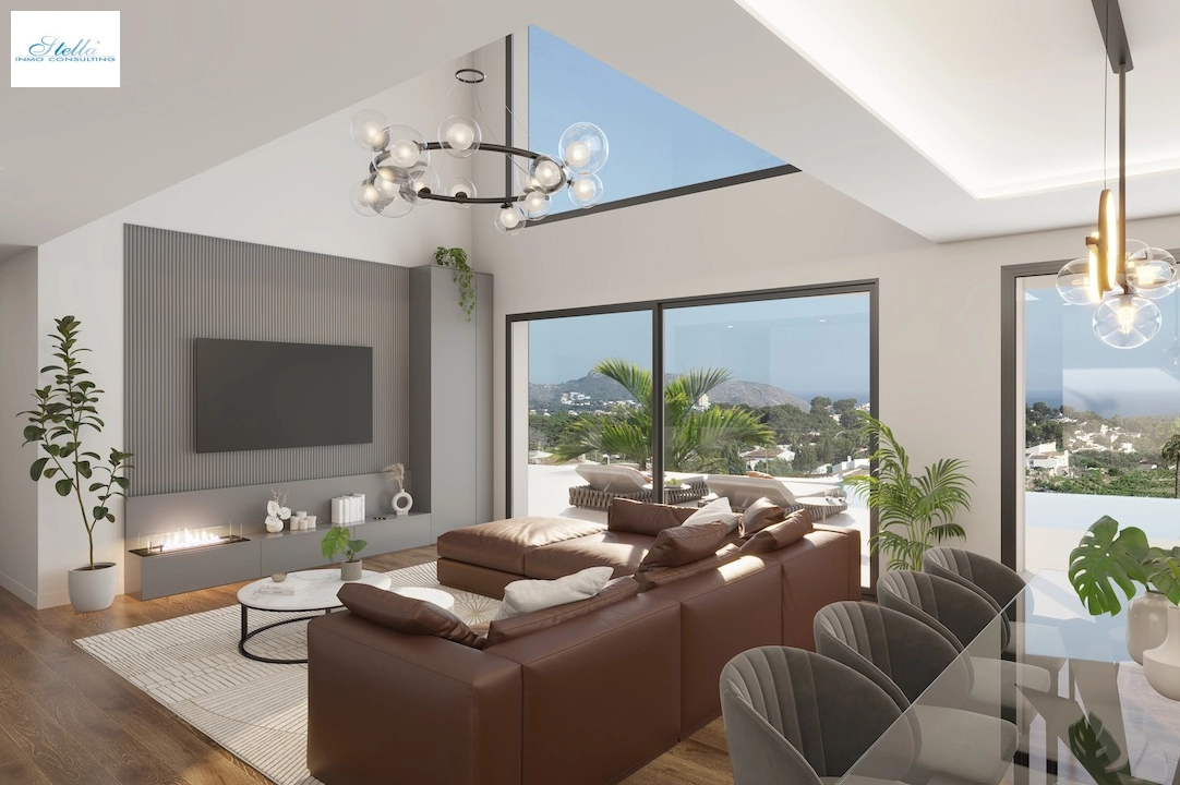 villa en Moraira(La Sabatera) en venta, superficie 185 m², aire acondicionado, parcela 801 m², 4 dormitorios, 4 banos, piscina, ref.: CA-H-1786-AMB-4