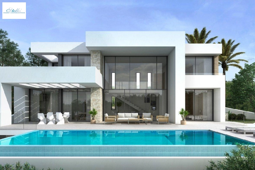 villa en Moraira en venta, superficie 434 m², ano de construccion 2019, aire acondicionado, parcela 800 m², 4 dormitorios, 3 banos, piscina, ref.: AM-11856DA-1