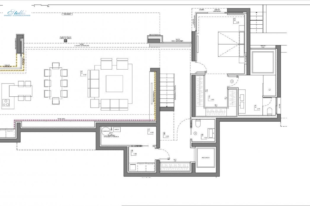 villa en Benissa en venta, superficie 474 m², ano de construccion 2021, aire acondicionado, parcela 1565 m², 4 dormitorios, 4 banos, piscina, ref.: AM-11597DA-9