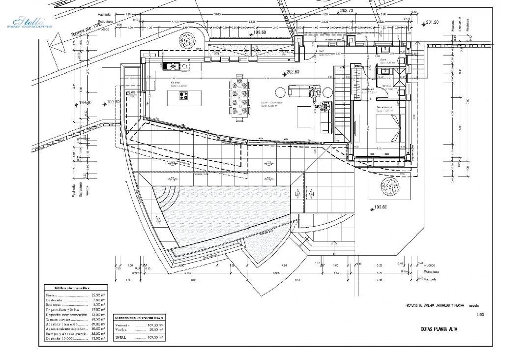 villa en Calpe en venta, superficie 273 m², ano de construccion 2022, aire acondicionado, parcela 805 m², 4 dormitorios, 4 banos, piscina, ref.: AM-11772DA-20