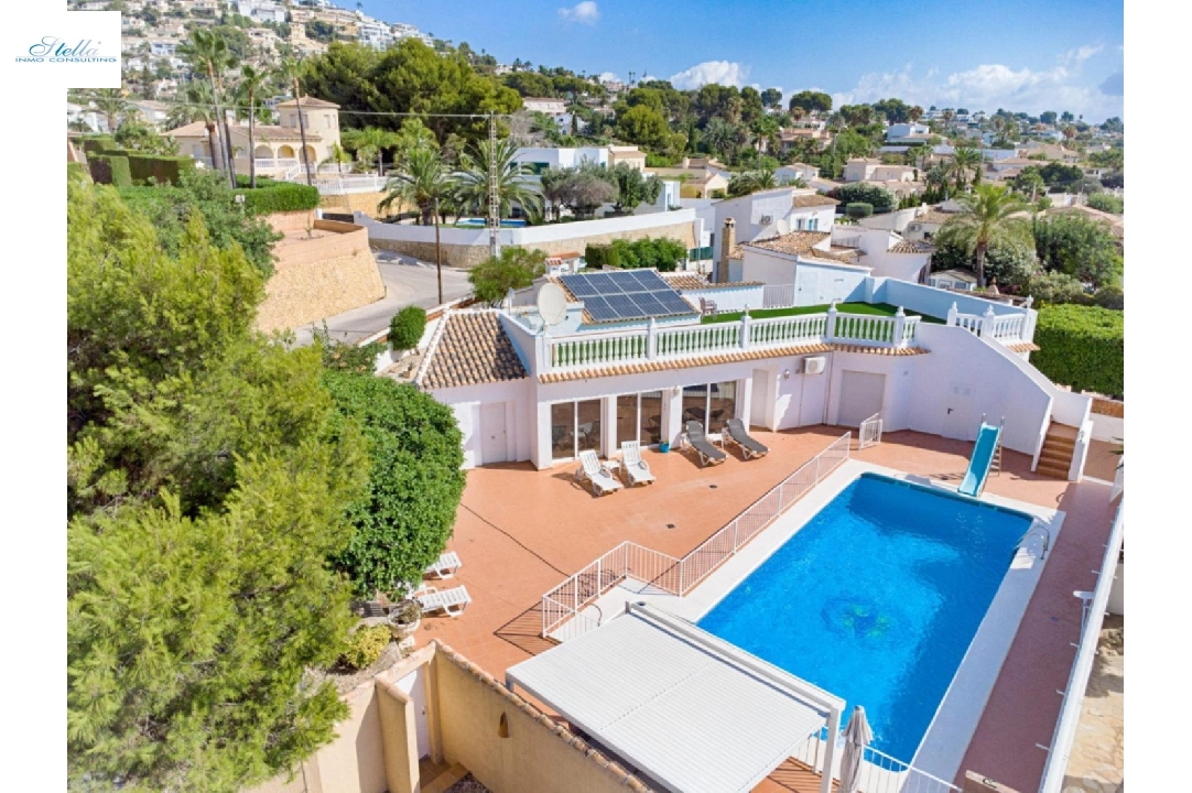 villa en Moraira en venta, superficie 176 m², aire acondicionado, parcela 1050 m², 4 dormitorios, 2 banos, piscina, ref.: AM-12011DA-1