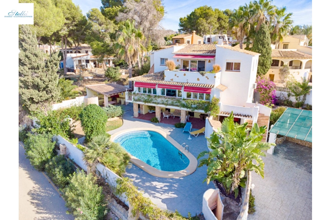 villa en Moraira en venta, superficie 326 m², ano de construccion 1975, aire acondicionado, parcela 791 m², 6 dormitorios, 6 banos, piscina, ref.: AM-12082DA-1