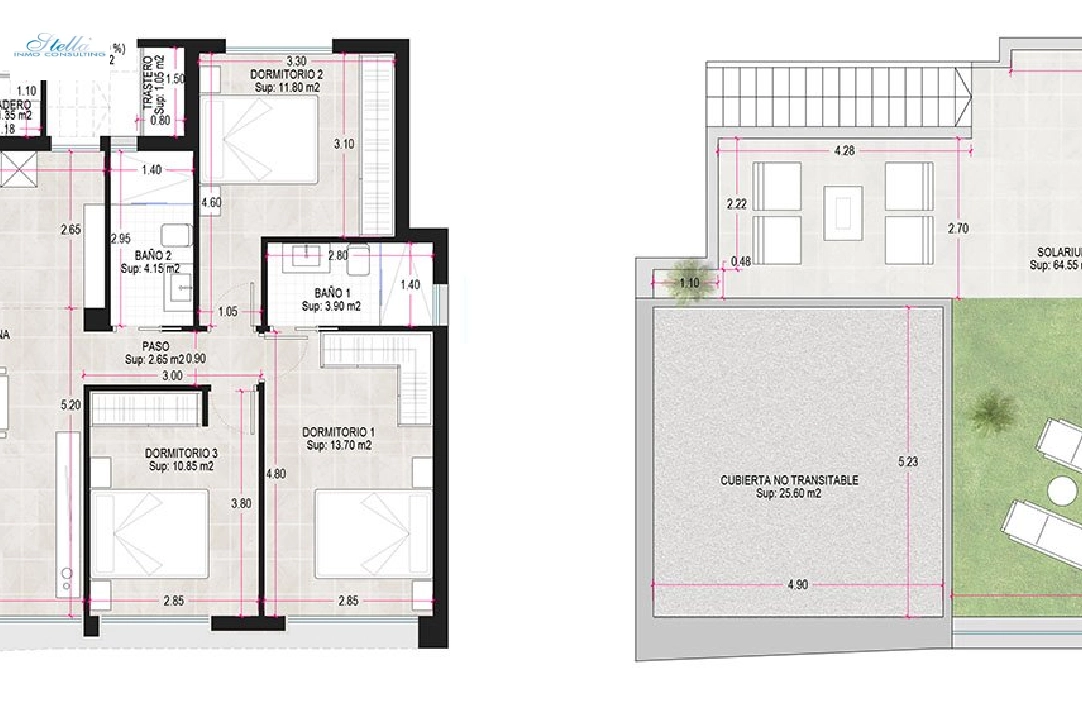 villa en Alhama de Murcia en venta, superficie 166 m², estado first owner, parcela 306 m², 3 dormitorios, 2 banos, ref.: HA-AHN-120-E02-4