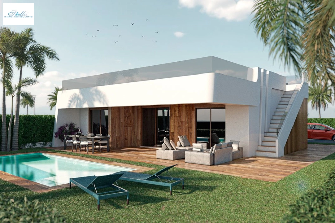 villa en Alhama de Murcia en venta, superficie 205 m², estado first owner, parcela 231 m², 3 dormitorios, 2 banos, piscina, ref.: HA-AHN-111-E02-1