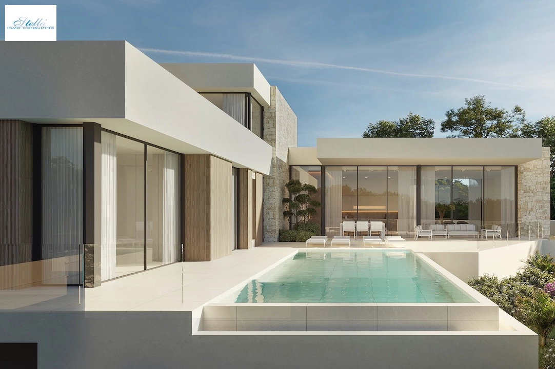 villa en Moraira(Moravit) en venta, superficie 320 m², aire acondicionado, parcela 1035 m², 4 dormitorios, 4 banos, piscina, ref.: CA-H-1811-AMB-1