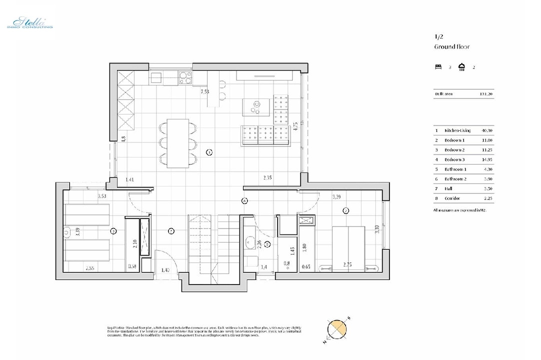 villa en Algorfa en venta, superficie 198 m², estado first owner, + fussboden, aire acondicionado, parcela 308 m², 3 dormitorios, 2 banos, piscina, ref.: HA-ARN-109-E01-14