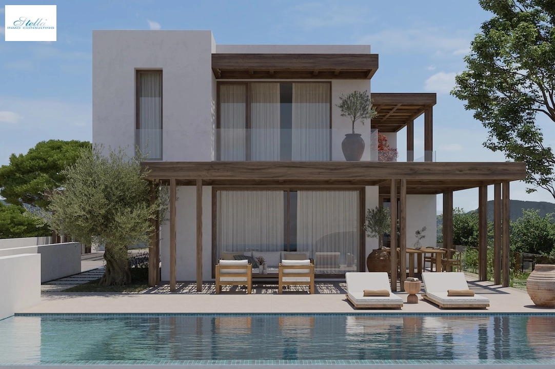 villa en Moraira(Benimeit) en venta, superficie 319 m², aire acondicionado, parcela 1000 m², 3 dormitorios, 3 banos, piscina, ref.: CA-H-1840-AMB-2