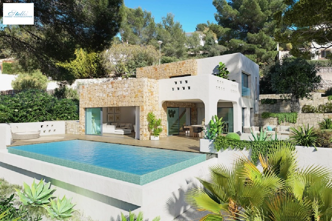 villa en Benissa(San Jaime) en venta, superficie 175 m², aire acondicionado, parcela 1249 m², 3 dormitorios, 2 banos, piscina, ref.: CA-H-1848-AMBI-1