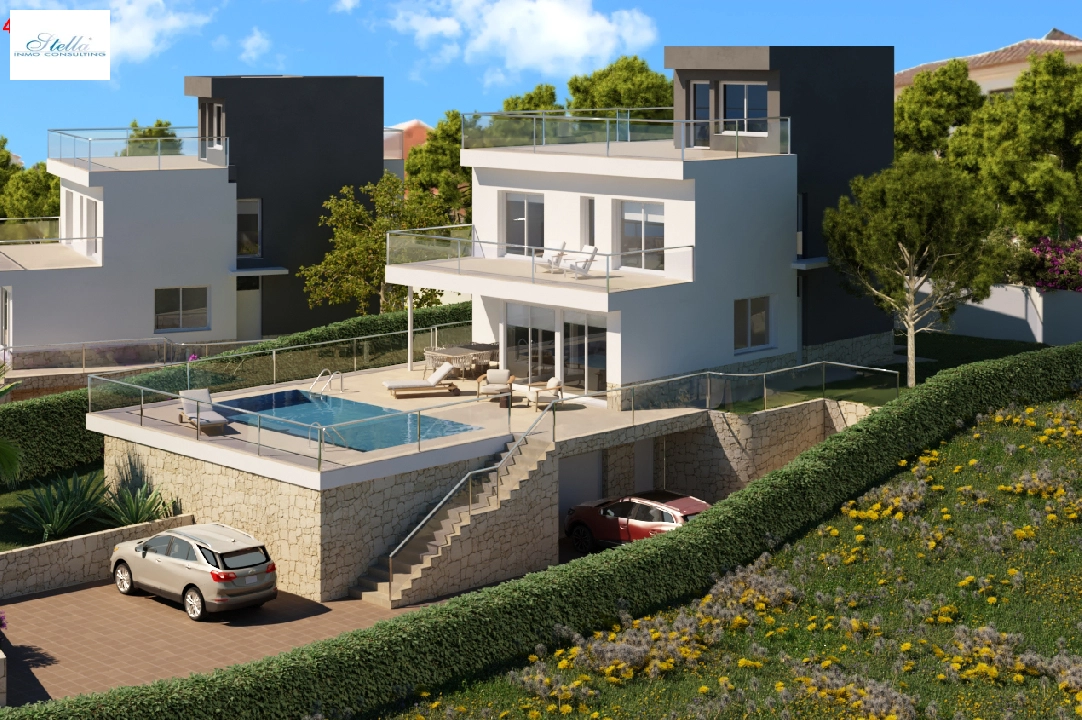 villa en Calpe(Ortembach) en venta, superficie 350 m², aire acondicionado, parcela 792 m², 4 dormitorios, 4 banos, piscina, ref.: CA-H-1849-AMBE-4