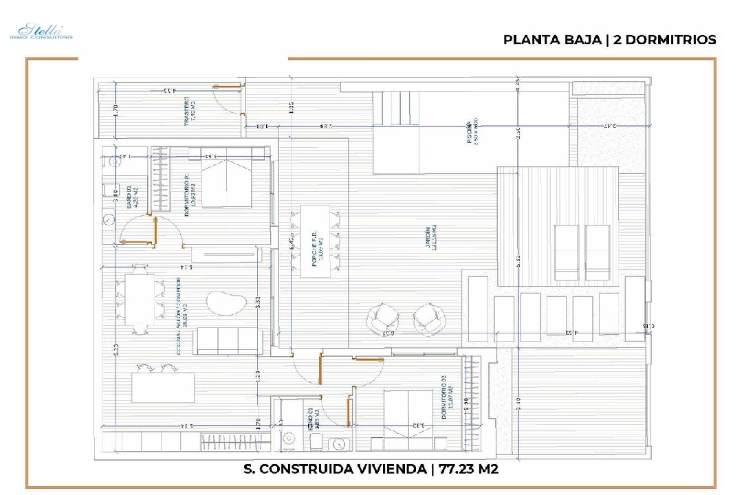 villa en Roldan en venta, superficie 77 m², estado first owner, parcela 198 m², 2 dormitorios, 2 banos, piscina, ref.: HA-RDN-120-E01-8