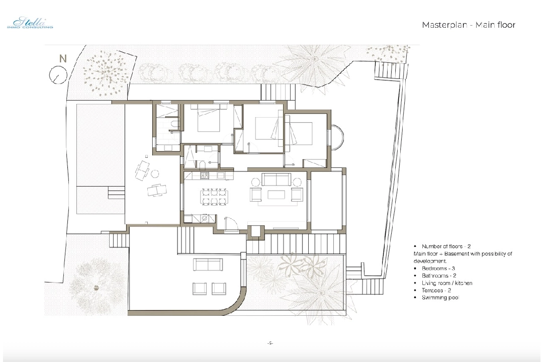 villa en Benissa(Baladrar) en venta, superficie 183 m², aire acondicionado, parcela 1136 m², 3 dormitorios, 2 banos, piscina, ref.: CA-H-1862-AMB-5